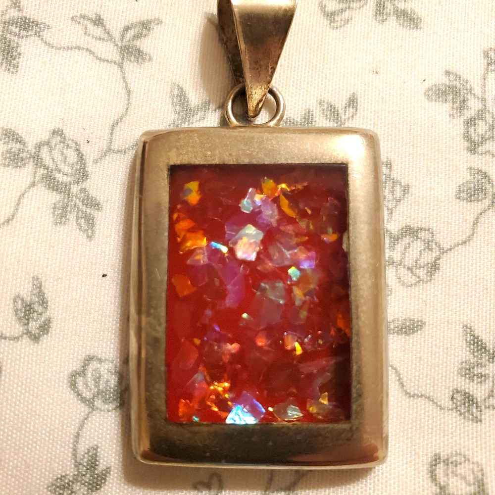 Sterling Silver Druzy Pendant